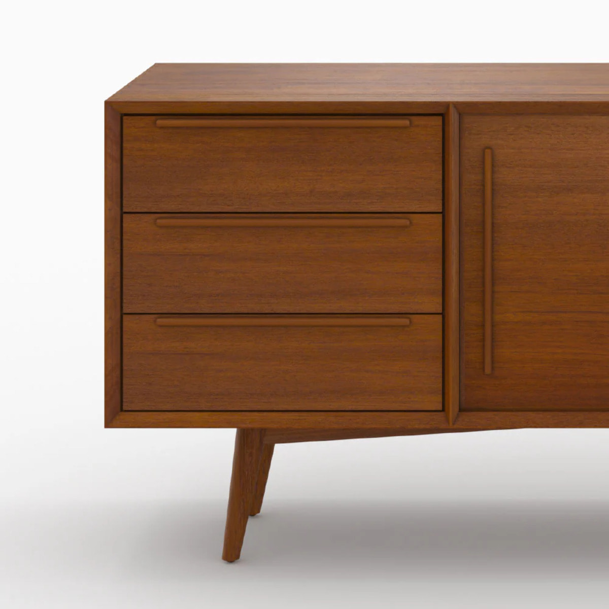 Buffet 2 portes coulissantes et 3 tiroirs en teck - Waya