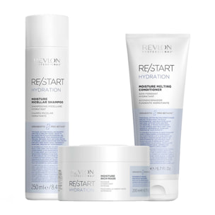 REVLON PROFESSIONAL Kit Restart Hydration Micellar Shampoo 250ml + Rich Mask 200ml + Conditioner 200ml