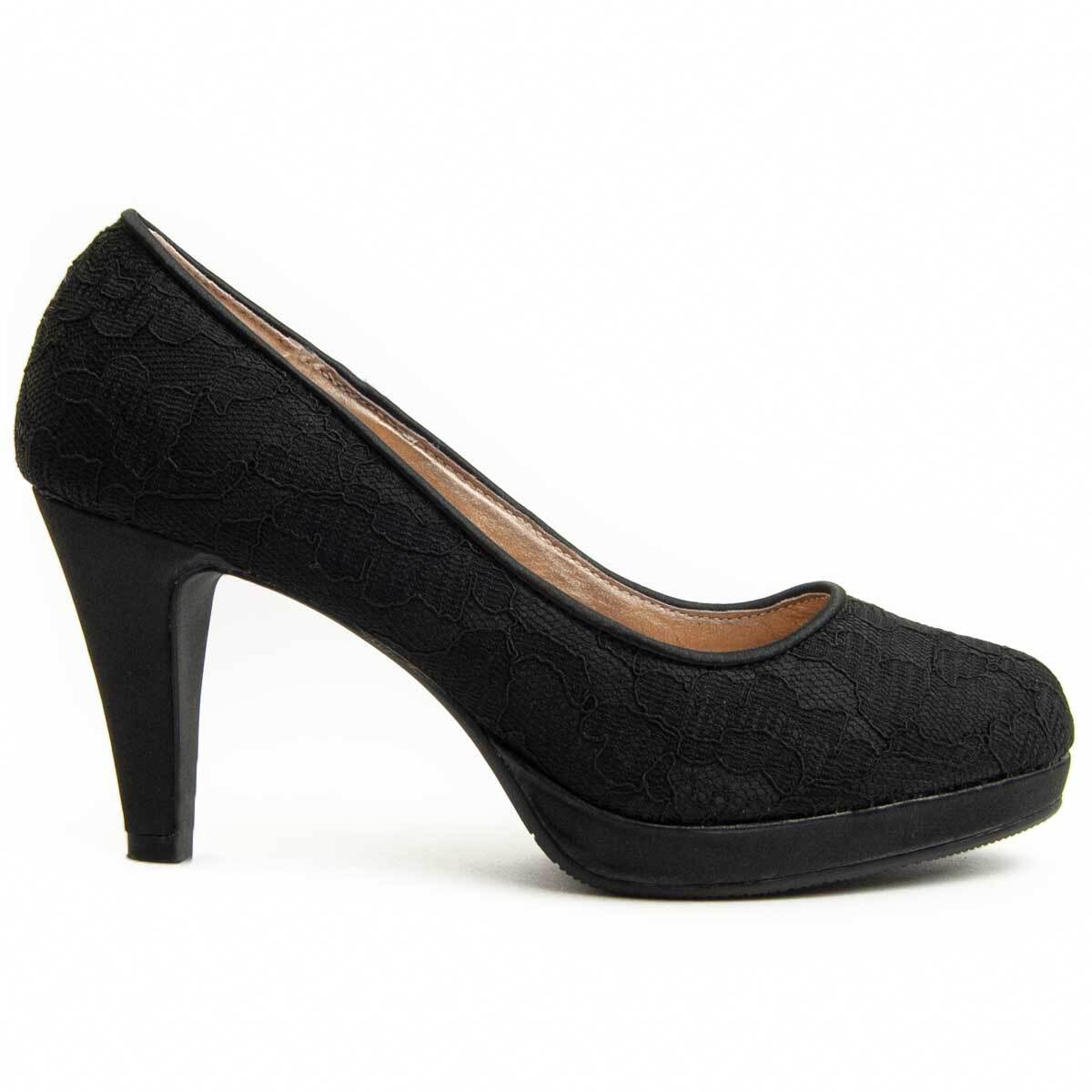 Zapato de tacón - Negro - Altura: 8 cm