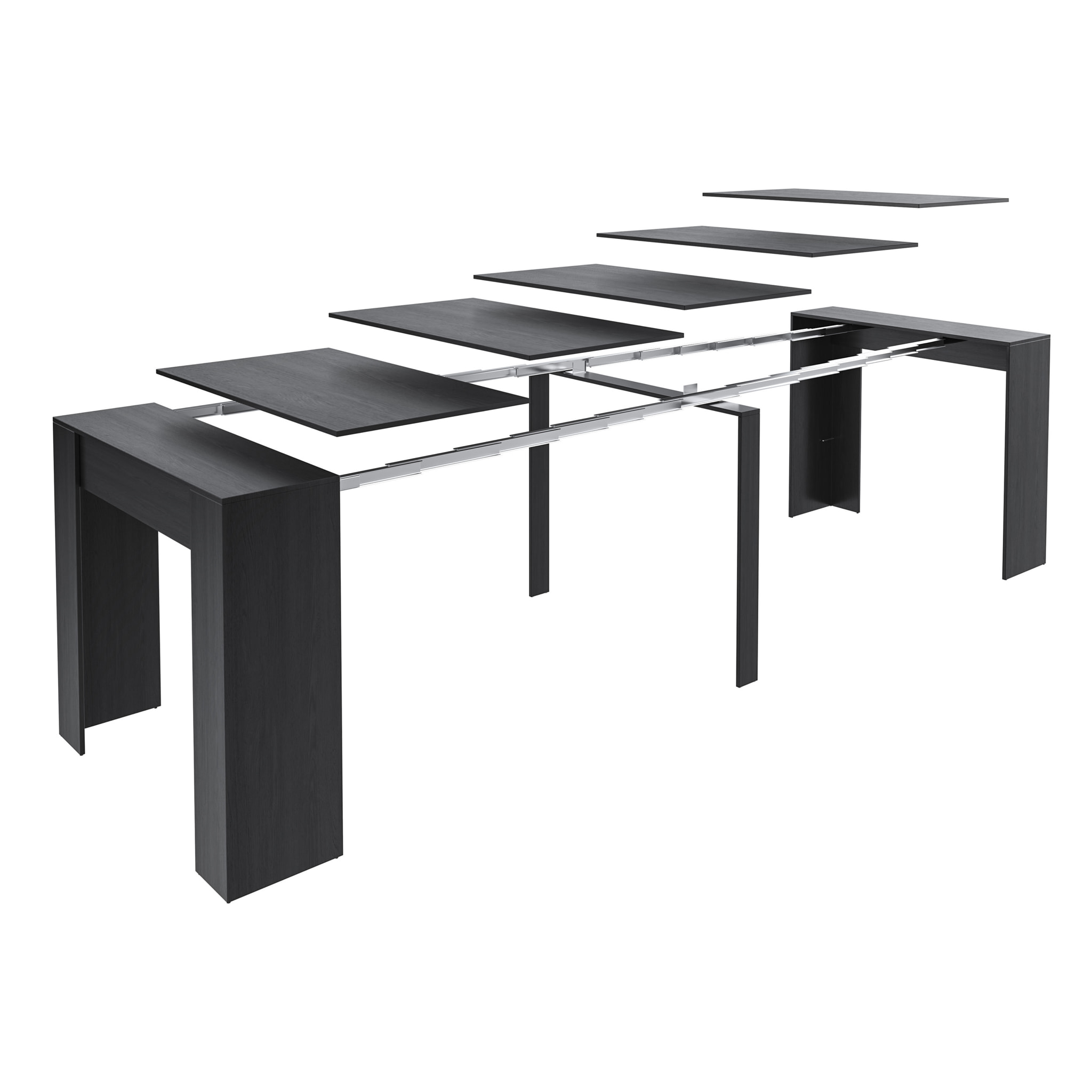 Tavolo Consolle Allungabile Oslo Plus Fino A 3 Metri Tavolo 14 Posti Salvaspazio Design Moderno Elegante Consolle Casa Ufficio 78x51x90 cm Nero