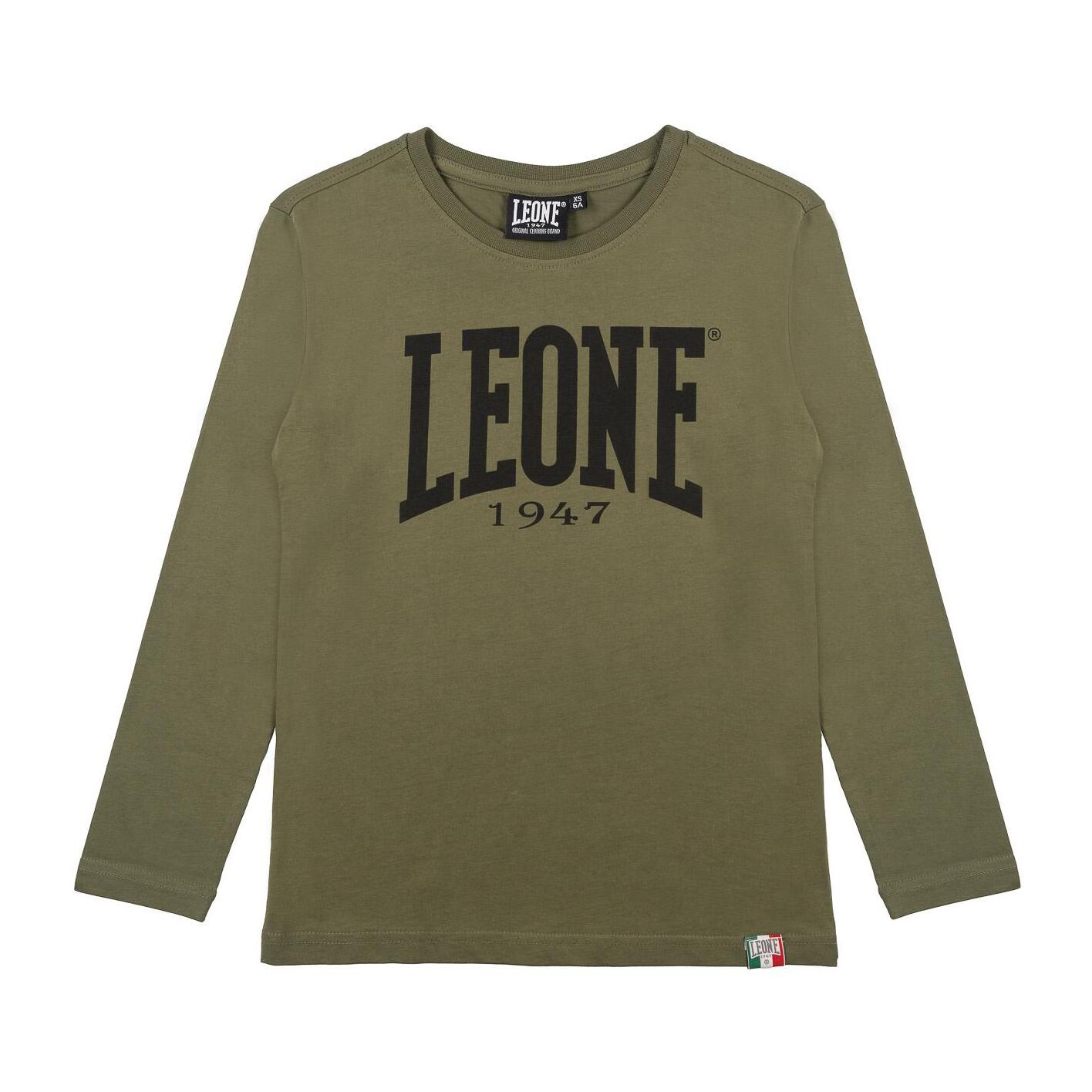 T-shirt da bambino a manica lunga con logo grande Leone 1947 Basic