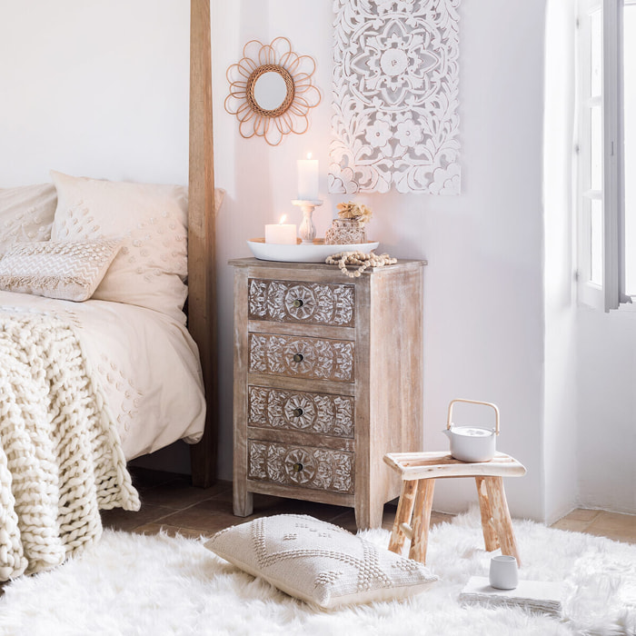 Chiffonnier "Shirel" manguier 4 tiroirs