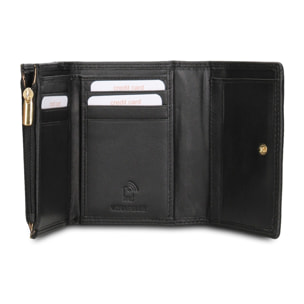 Portafoglio da donna in vera pelle - Modello Valoria Ultra - Casual - 12.0 x 9.0 x 2.0 cm