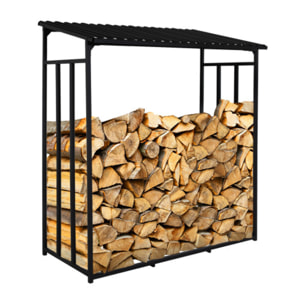 Abri bûches en métal