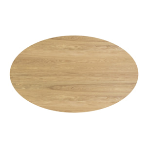 Table ovale Eddy 6 personnes en bois clair 150 cm