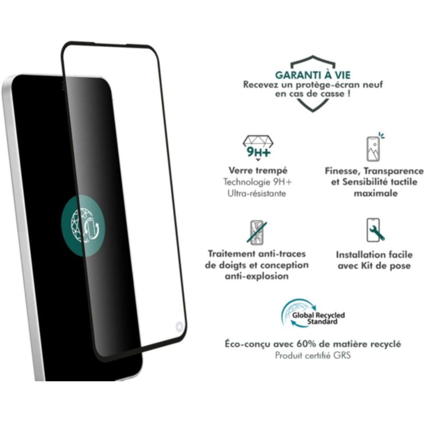 Protège écran FORCE GLASS Honor Magic 8 Pro verre trempé