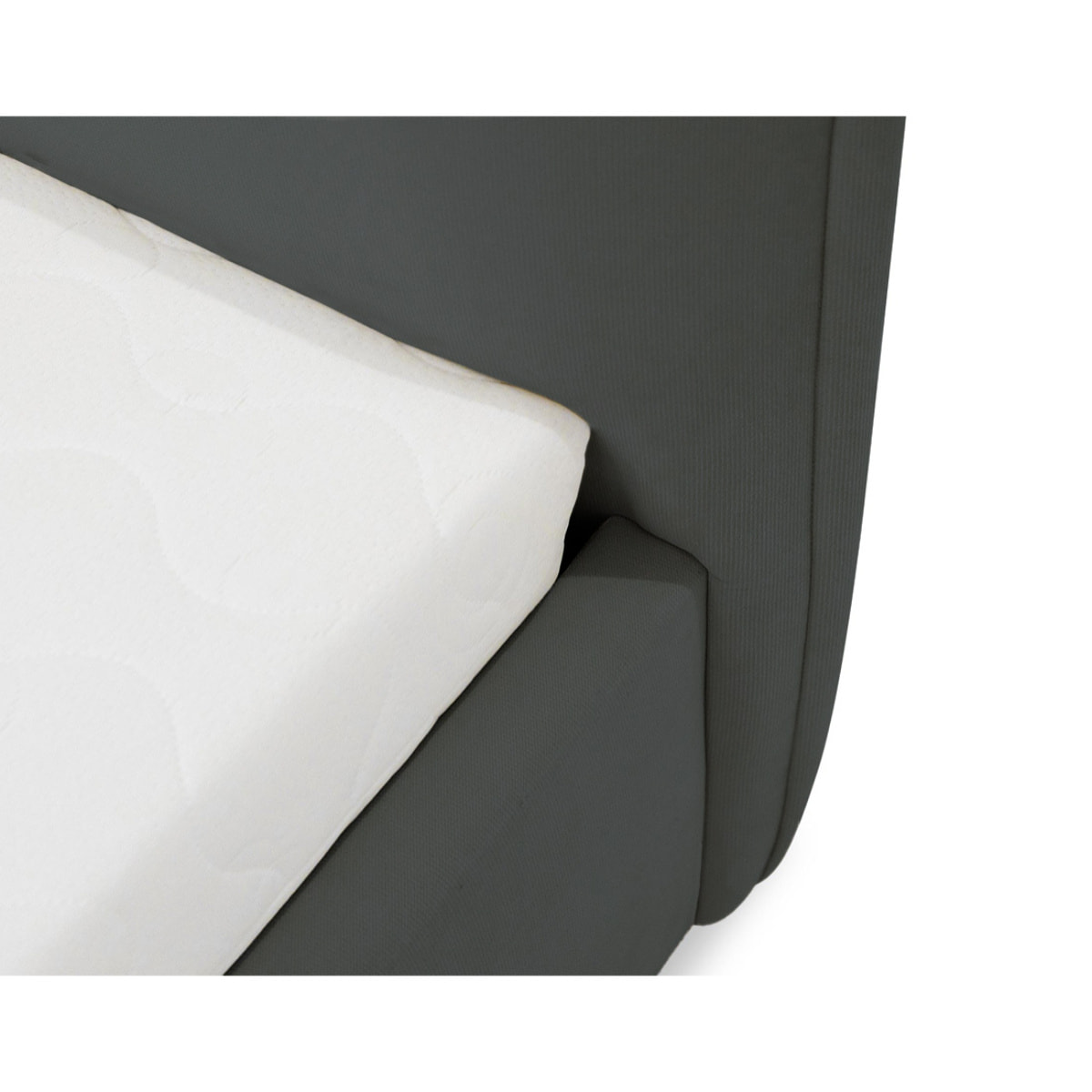 John - lit coffre - 160x200 cm - en velours - sommier inclus - Gris Anthracite