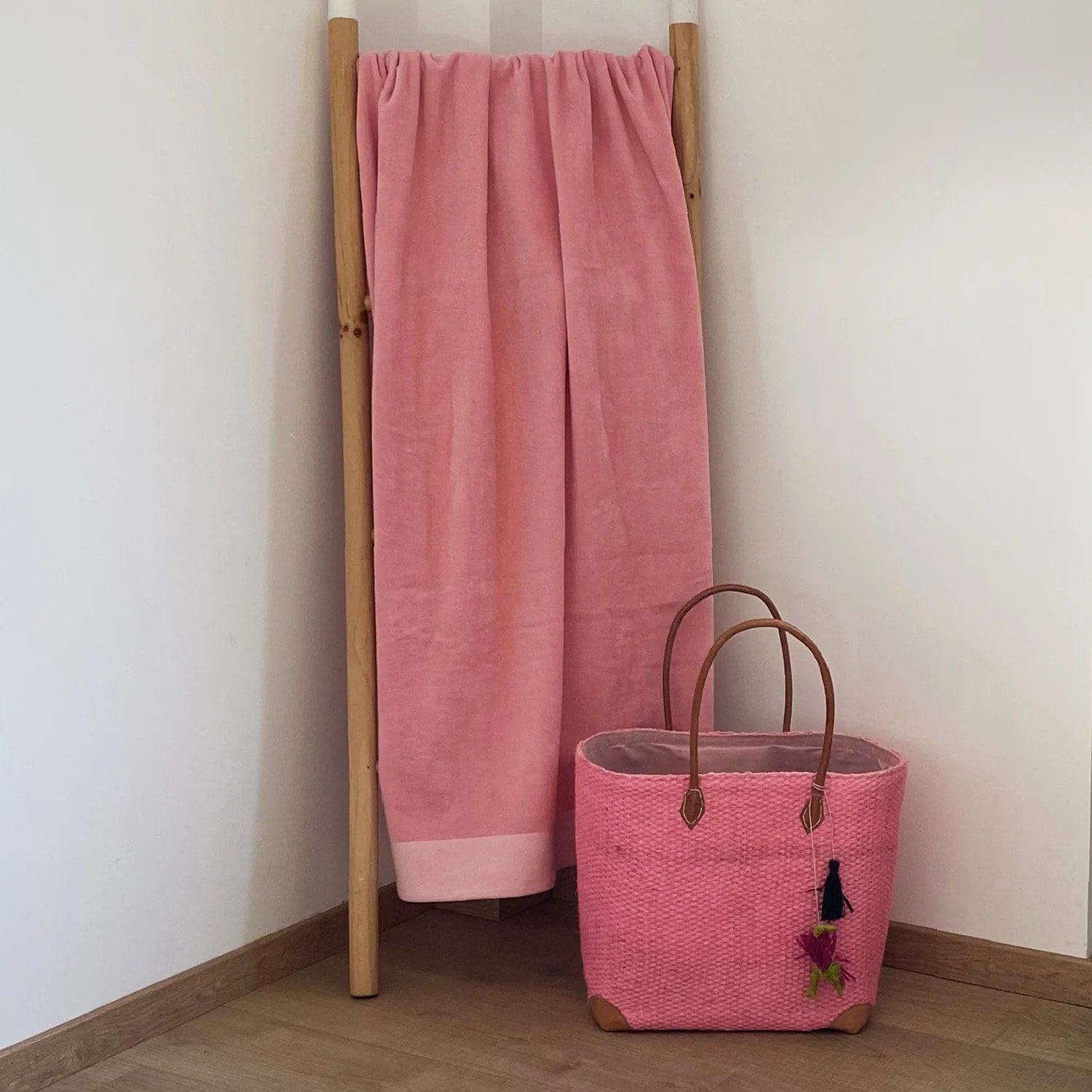 Serviette de bain XL éponge velours unie - Shady Candy - 370g/m²