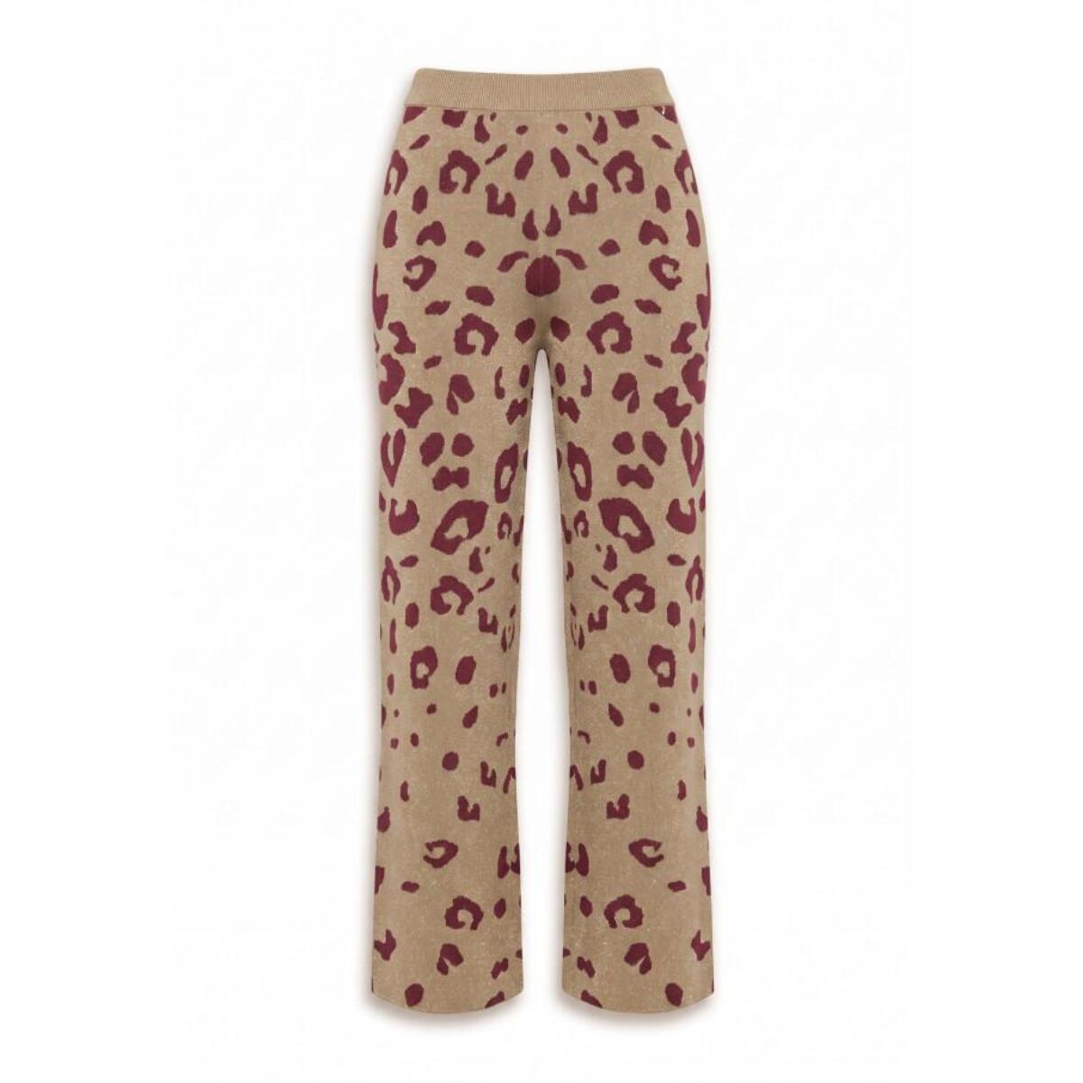 Pantaloni in jacquard di mucca