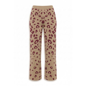 Pantaloni in jacquard di mucca