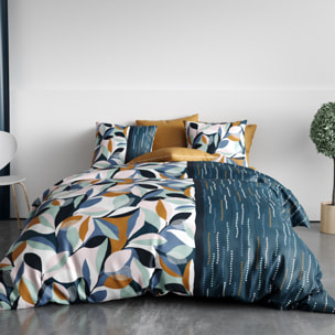 Parure Housse De Couette 3pcs 100% Coton 57 Fils Floris