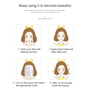 Máscara LED inalámbrica de 3 colores.