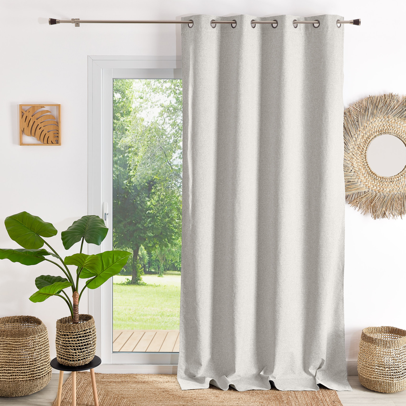 Rideau thermique et occultant  hiver - été - Ecru