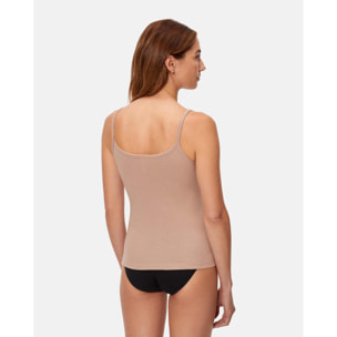 Camiseta interior de mujer de tirantes finos sin costuras laterales