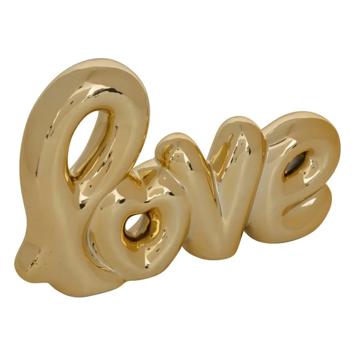 Mot à poser Love L. 21,4xP. 4xH. 14cm céramique assorti