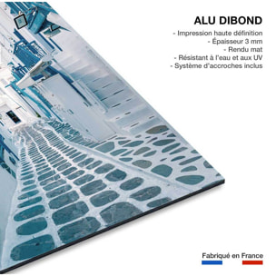 Tableau rue bleue santorin Tableau alu Dibond