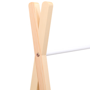 Penderie pour enfant bois et blanche avec tiroir LOU