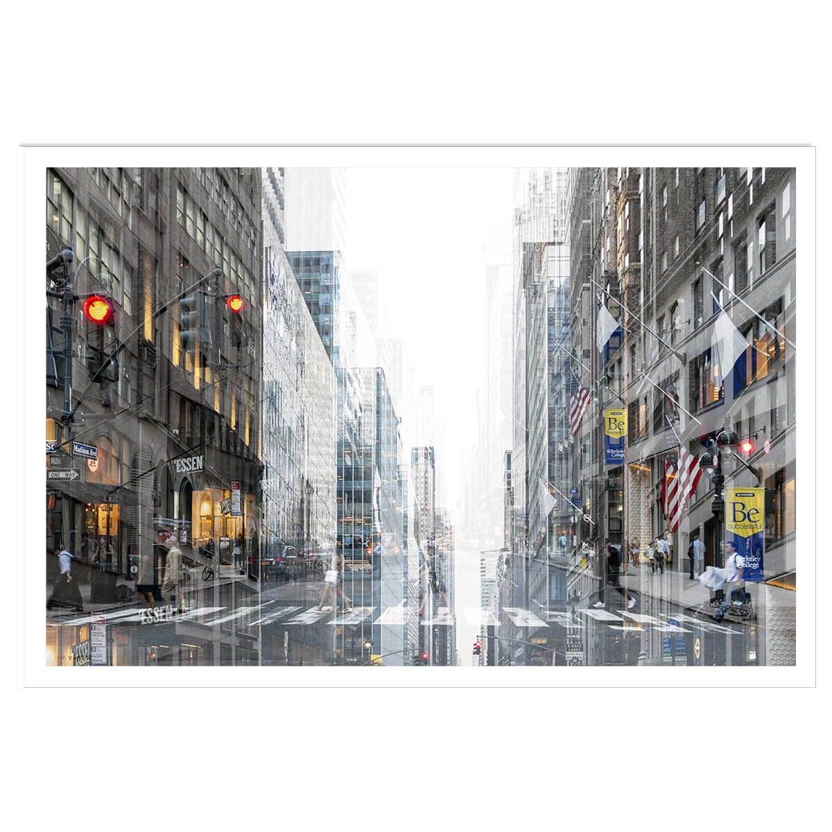 Poster madison square abstraction Affiche seule