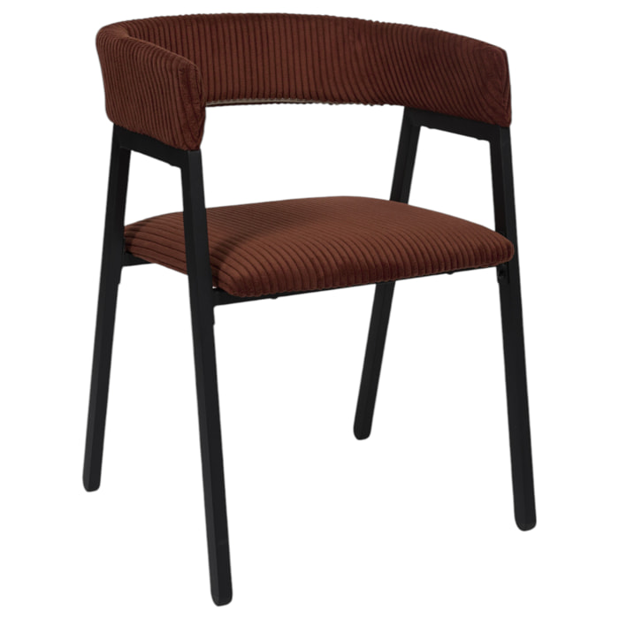 Fauteuil Design Cotele Scott Terracotta - Lot De 2