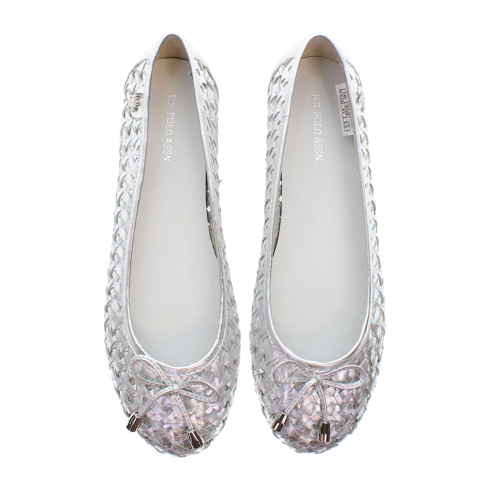 U.S. Polo Assn. - Ballerina JULIA001W/5L2 in pelle per donna