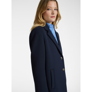 Elena Mirò - Cappotto in tessuto scuba - Blu