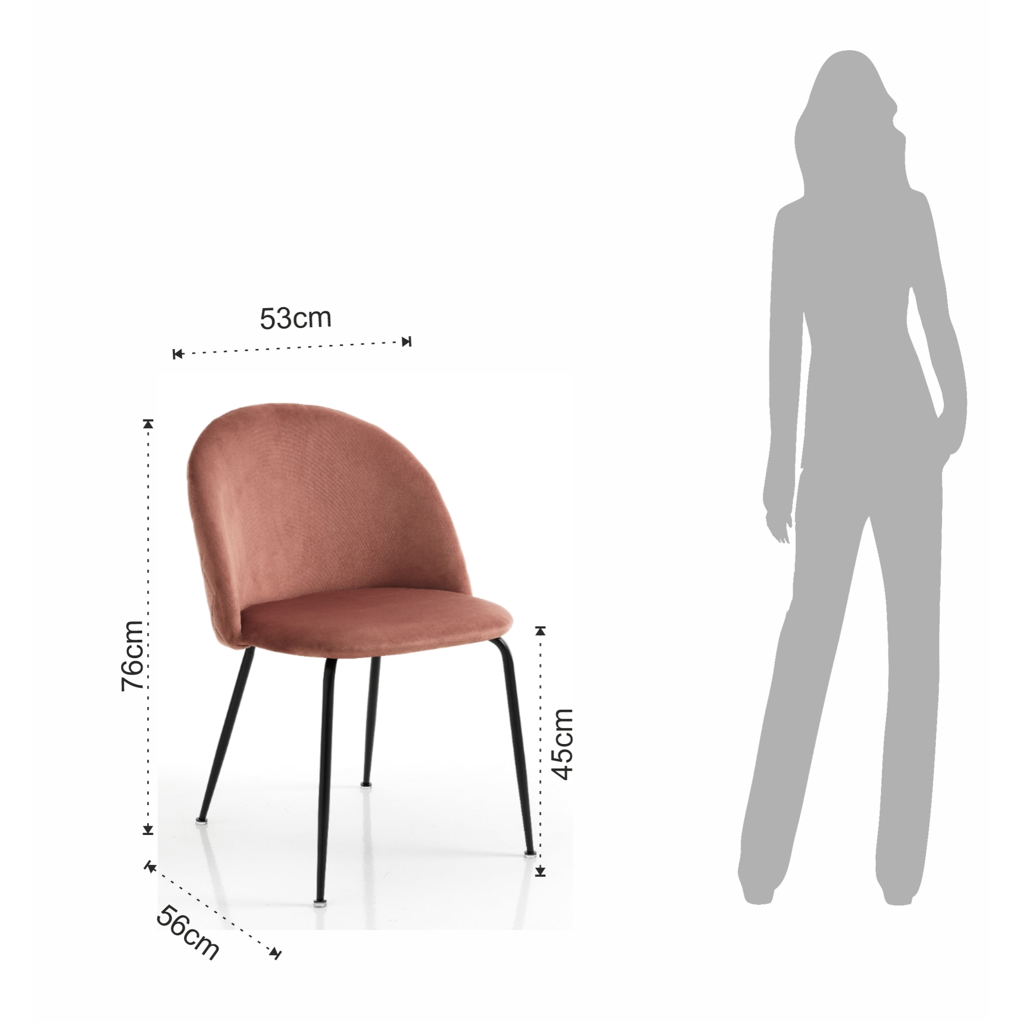 TOMASUCCI set 4 sedie SELLY PINK