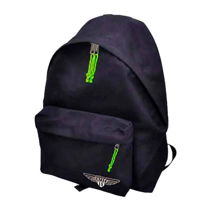 ZAINO ECO GRANDE NERO ZIP GIALLA