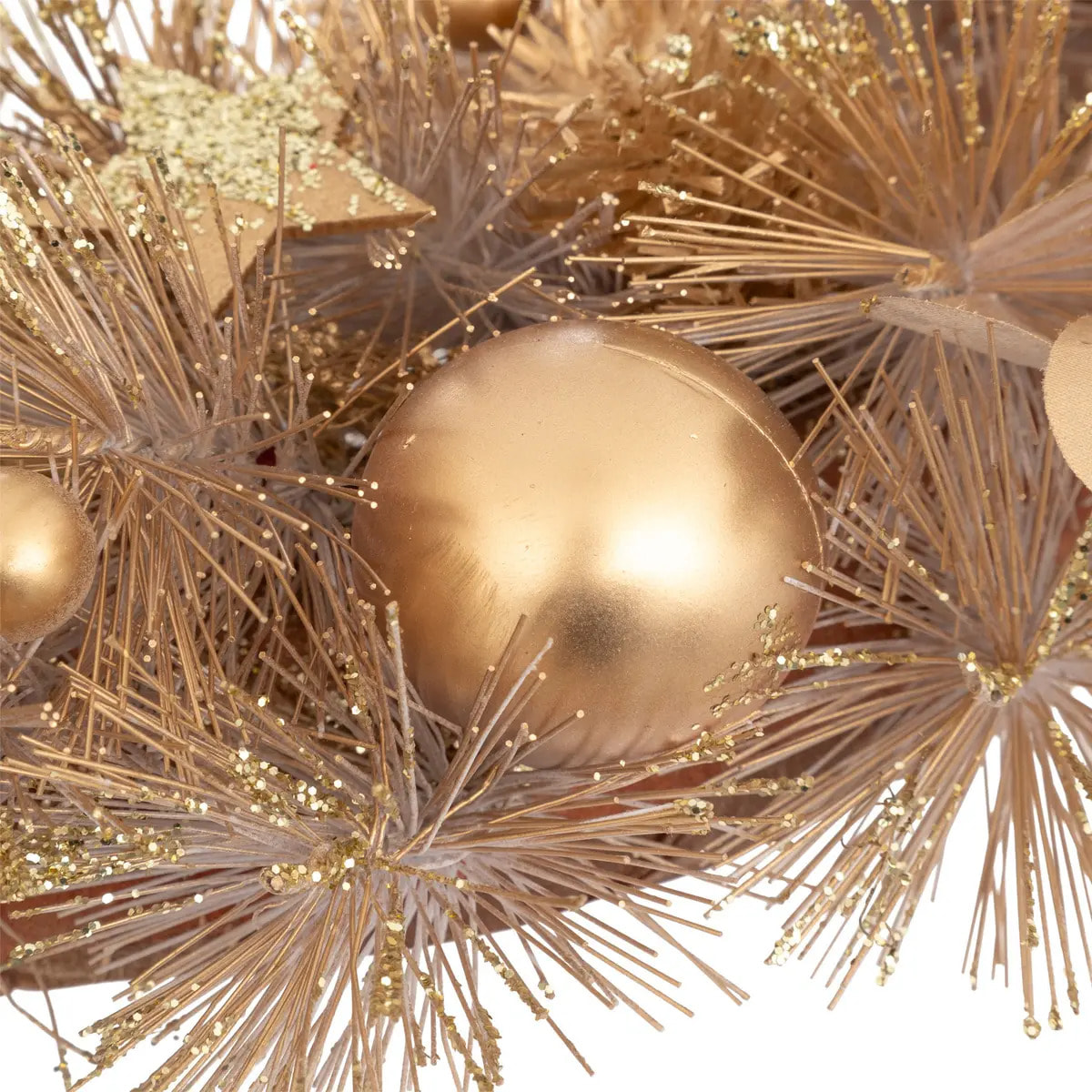 Photophore nature verre doré