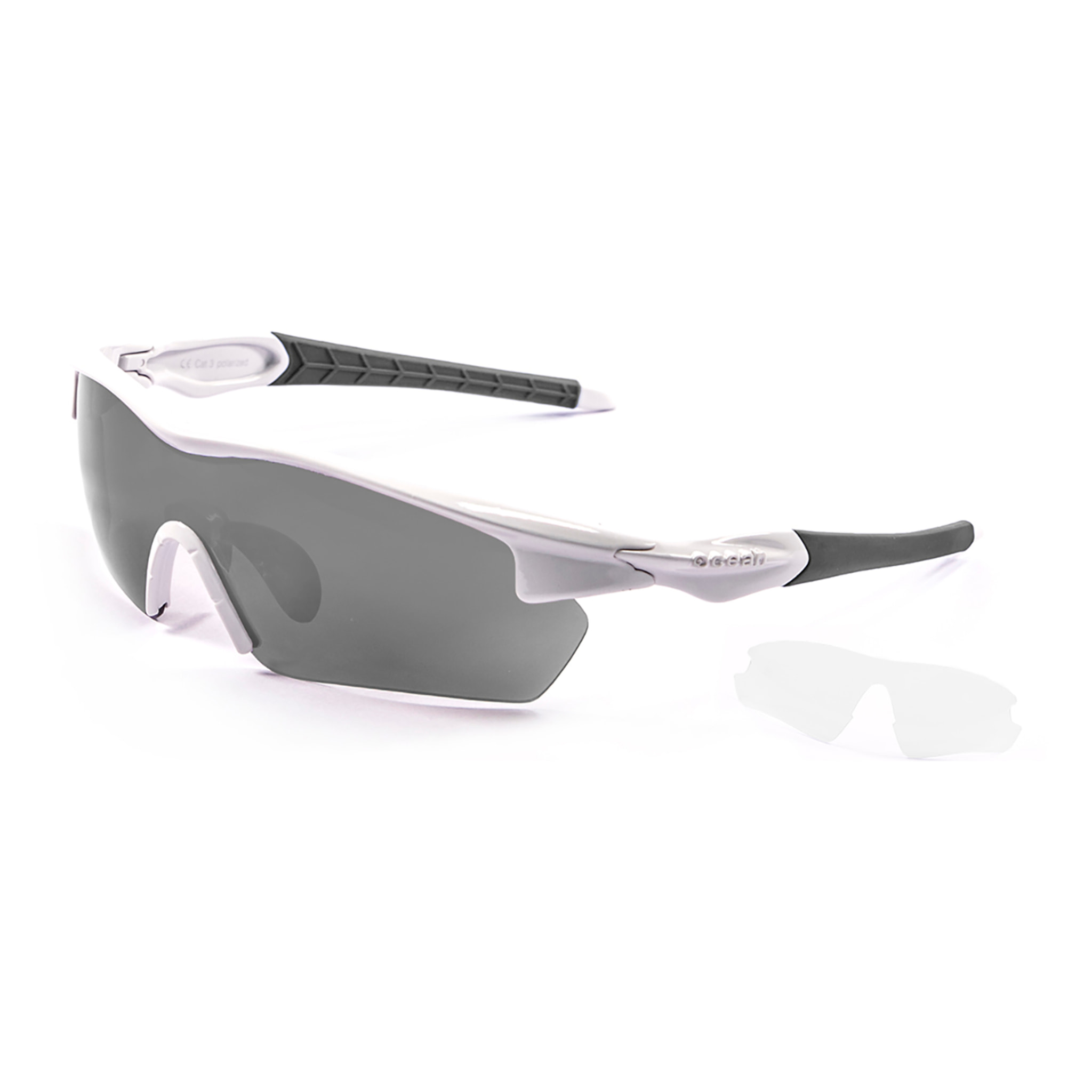 Gafas de ciclismo OCEAN TOUR - Blanco y negro / Polarizada ahumada