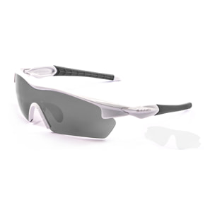 Gafas de ciclismo OCEAN TOUR - Blanco y negro / Polarizada ahumada