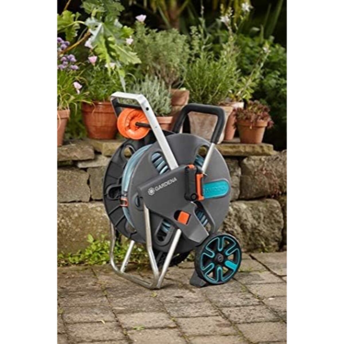 Dévidoir sur roue CleverRoll L Easy équipé, enrouleur de tuyau - 30 m - GARDENA - 18522-26