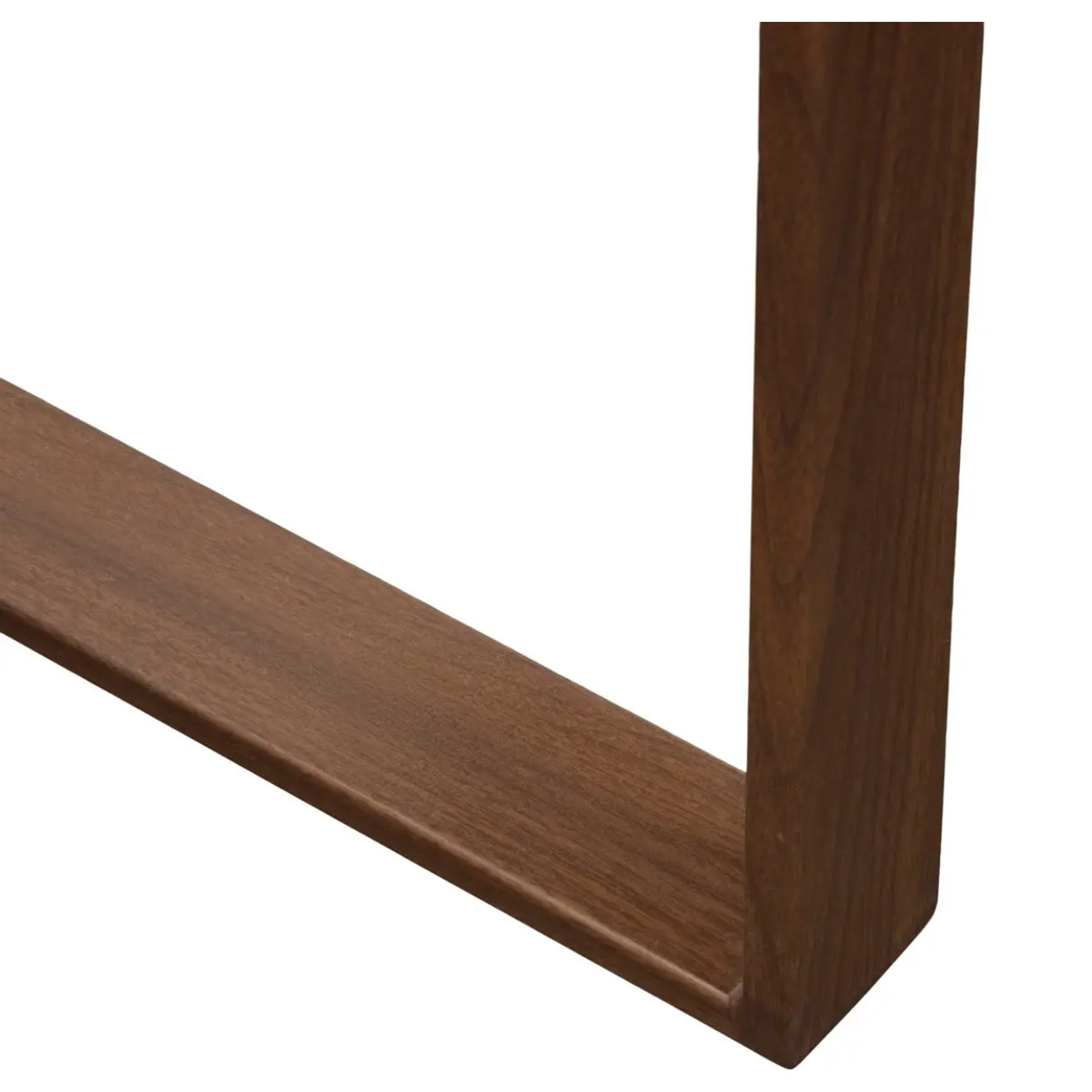 Bureau rectangulaire avec plateau en verre Ariro 55x110cm beige et marron