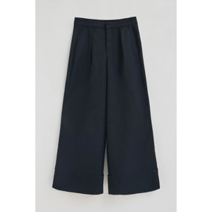 Pantalón azul marino de corte ancho con detalles Polo Club