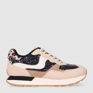 Deportivos de Tejido - Beig - Tacón: 4 cm