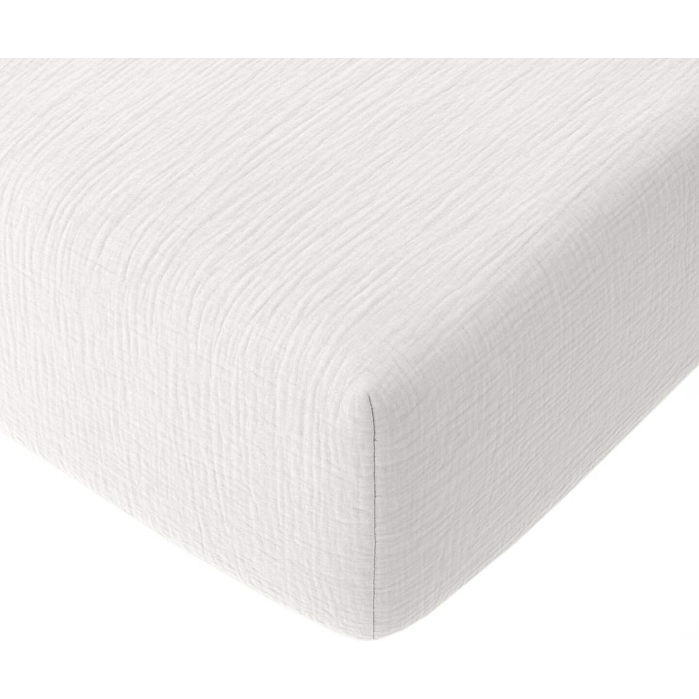 Drap Housse - Bonnet:30cm 100% gaze De Coton Blanc Pur