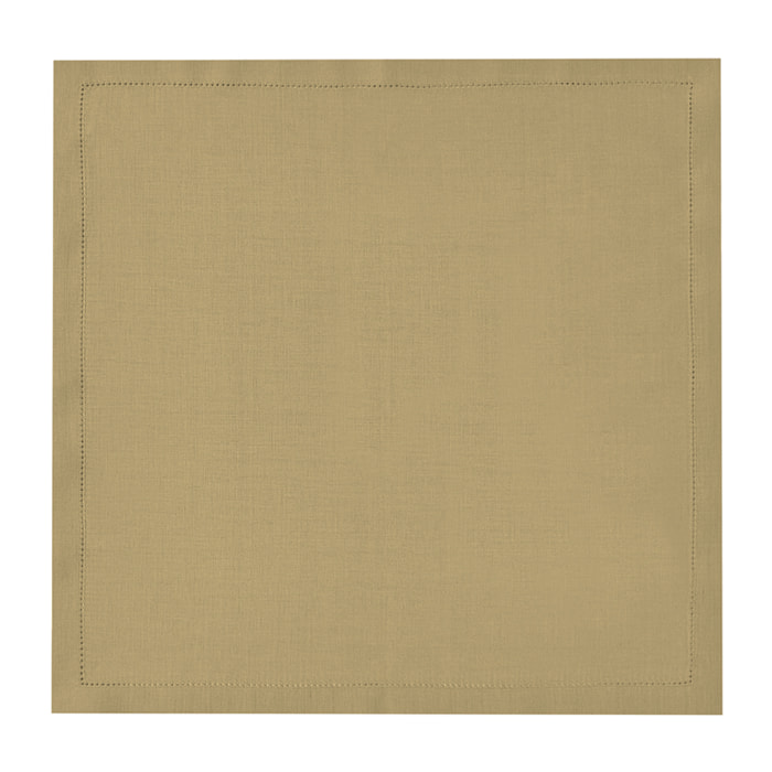 Serviette de table unie en lin, Made in France, FLORENCE , Jaune sienne