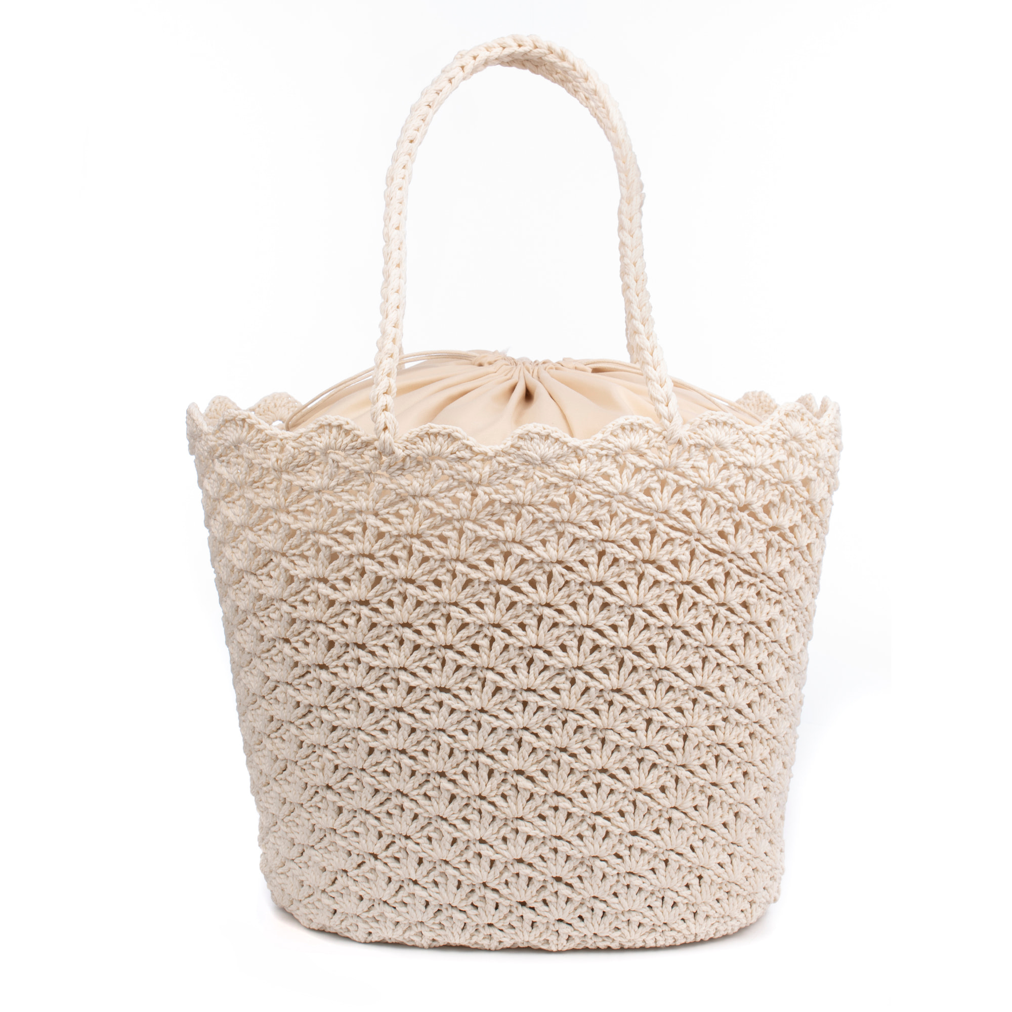 Basentello Bolso de hombro Mujer. Fabricaco en algodón tejido artesanal a mano.
