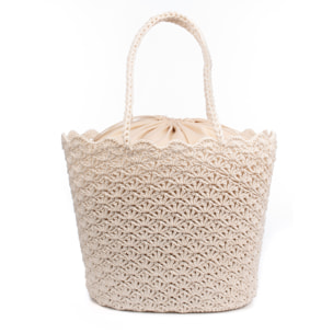 Basentello Bolso de hombro Mujer. Fabricaco en algodón tejido artesanal a mano.