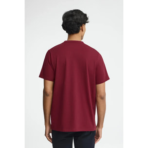 Camiseta granate de manga corta y bordado Rigby Go