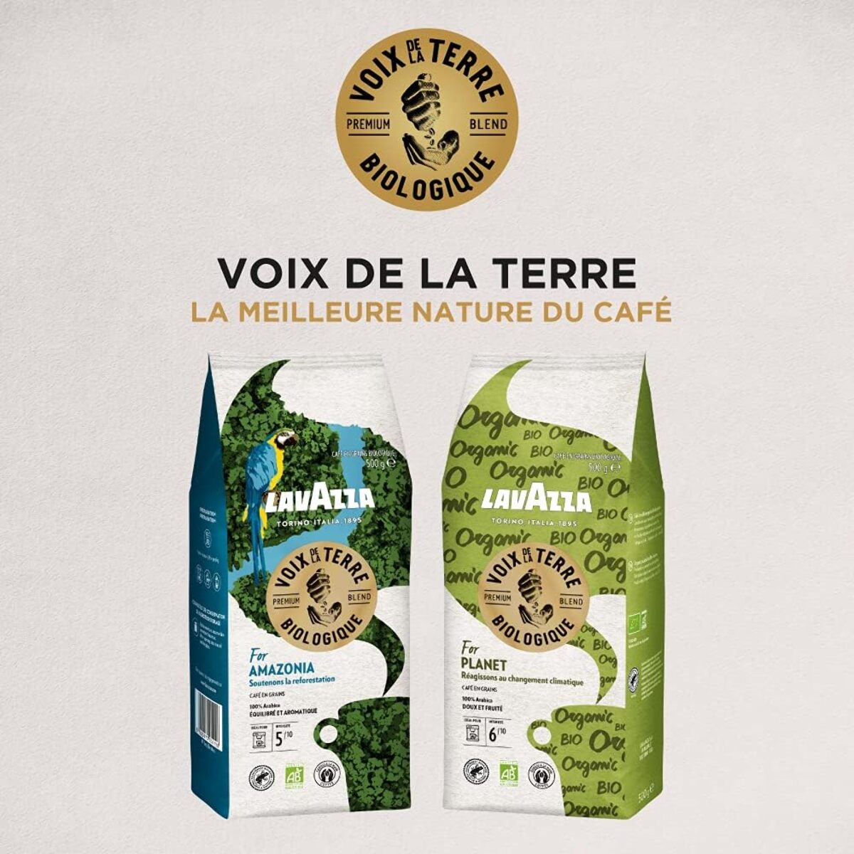 Café Grains Voix de la terre Planet 500g 100% arabica certifié bio