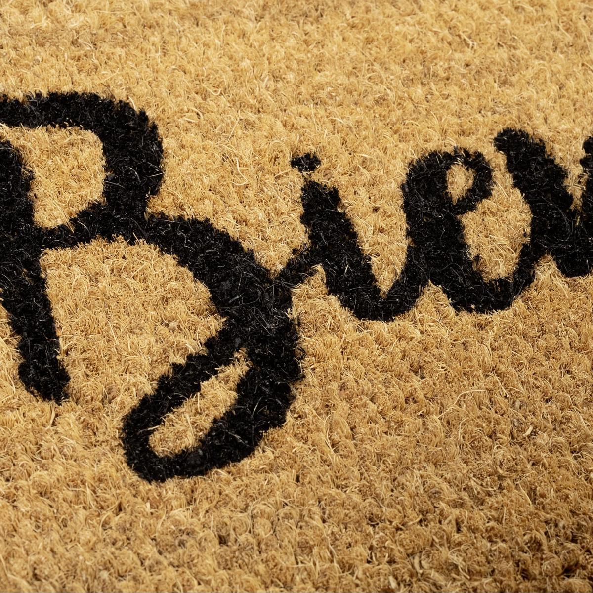 Paillasson motif texte en relief, naturel et robuste, WELCOME 1