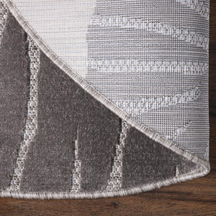 Tapis extérieur tissé kilim rond HALE