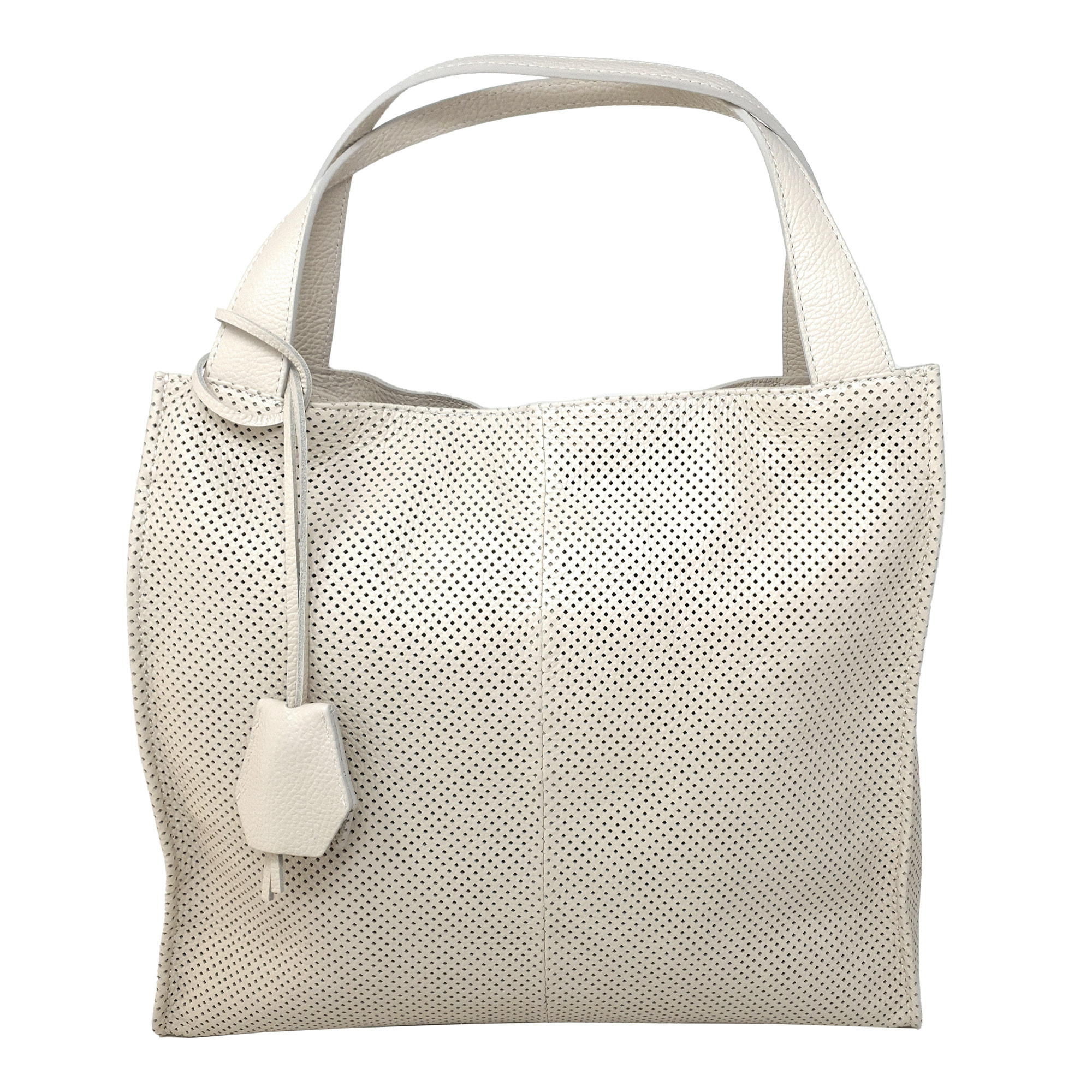 Chicca Borse Borsa a Mano Shopper Donna in Pelle Beige