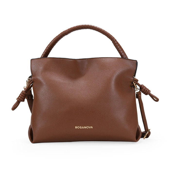 Bolso de mano cuero con logo