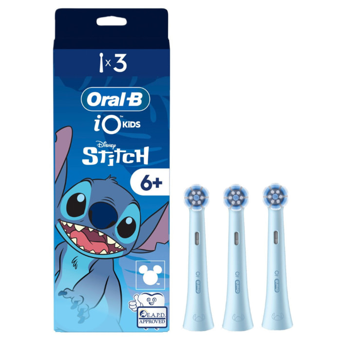 Oral-B iO Kids Brossettes Gentle Care Stitch, 3 Unités