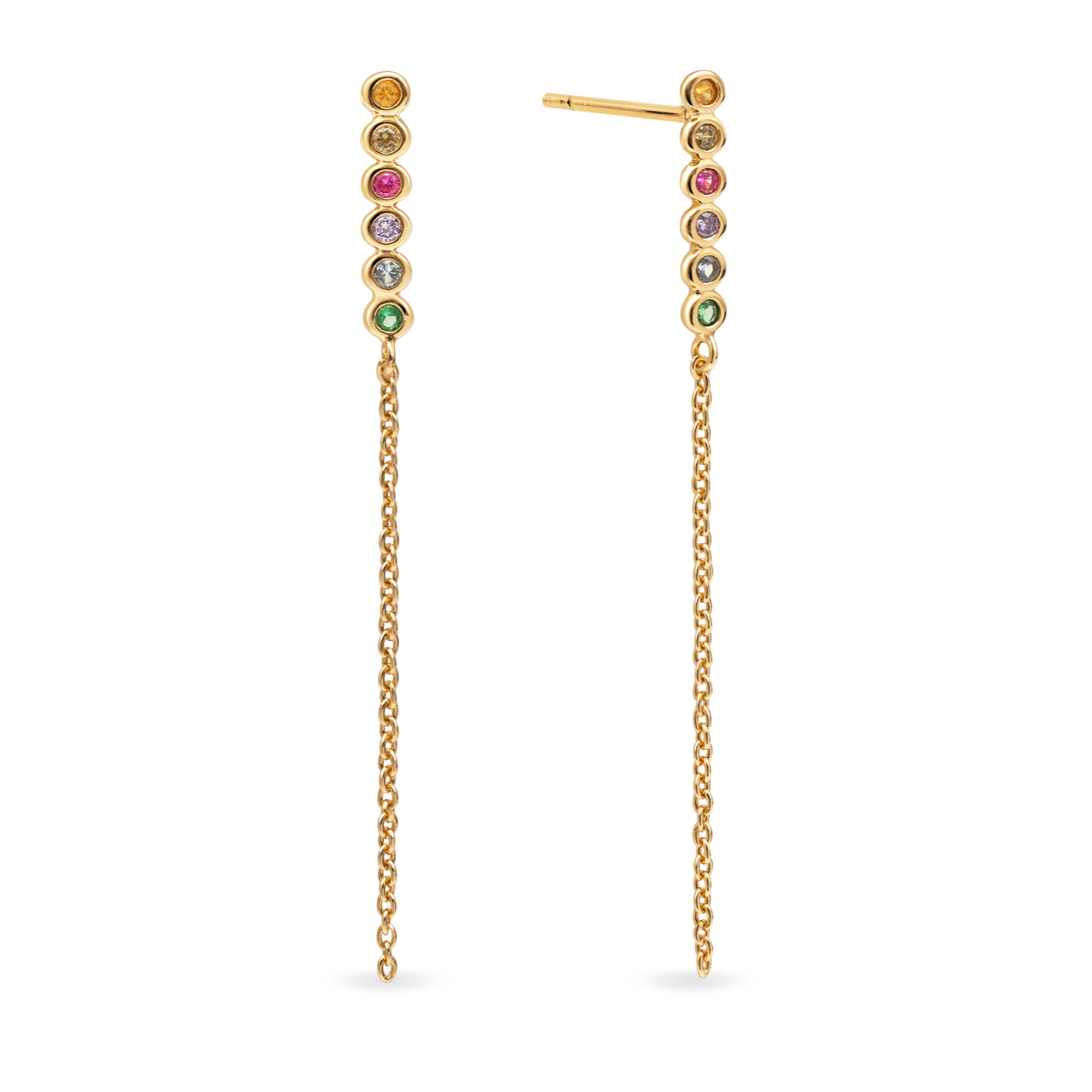 Pendientes Orbit Baño Oro