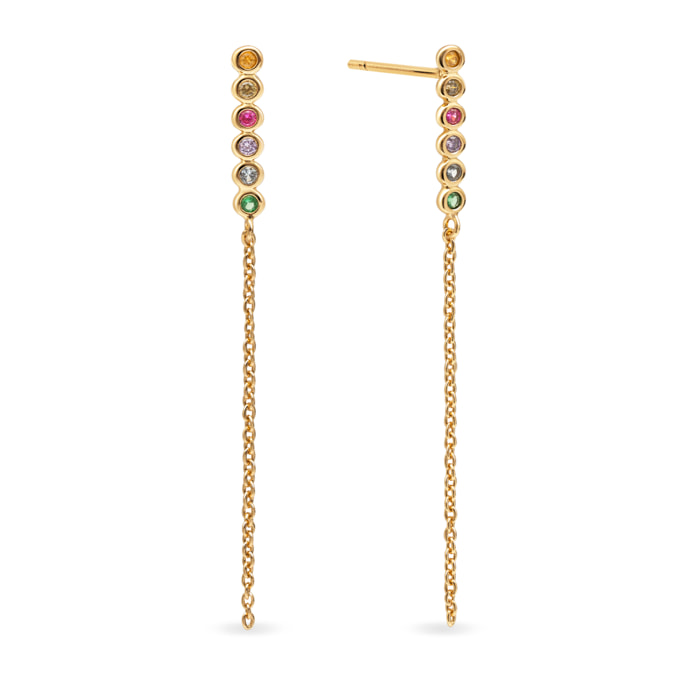 Pendientes Orbit Baño Oro