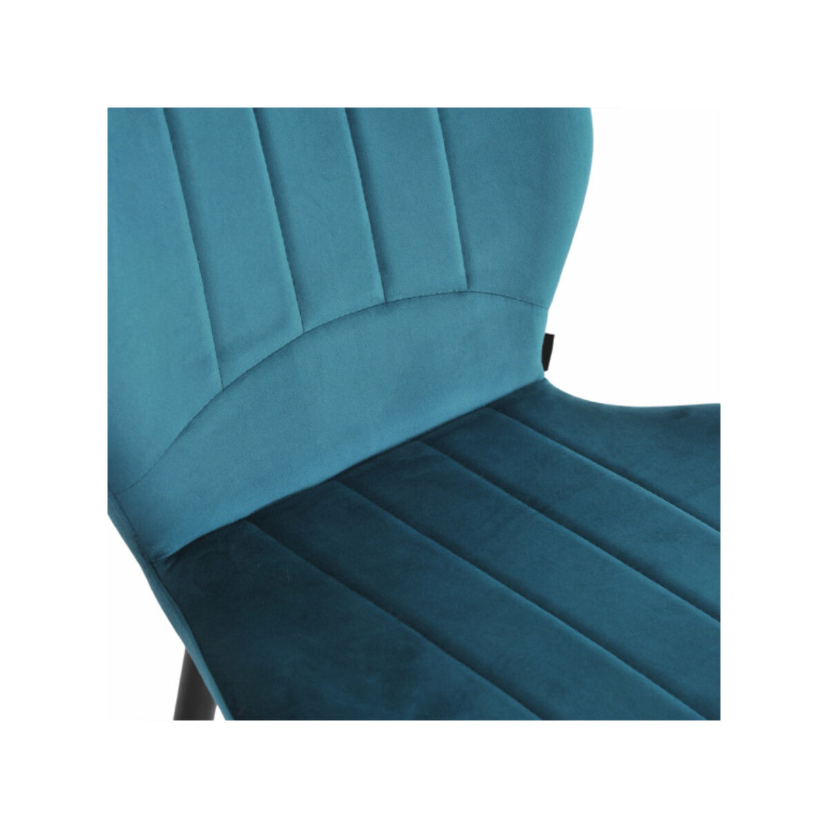 Chaise de bar en velours avec pieds en métal noir - FAUSTINE 2