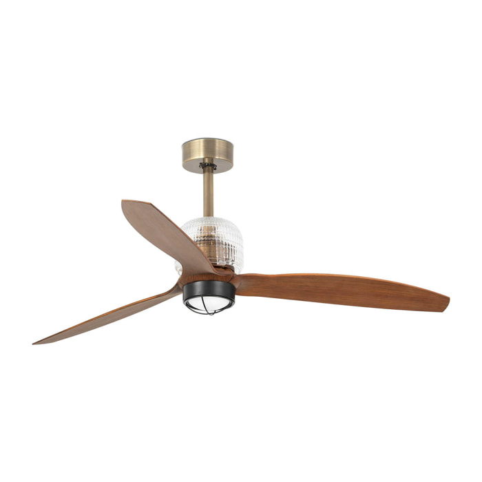 DECO FAN M LED Ventilatore oro/legno DC