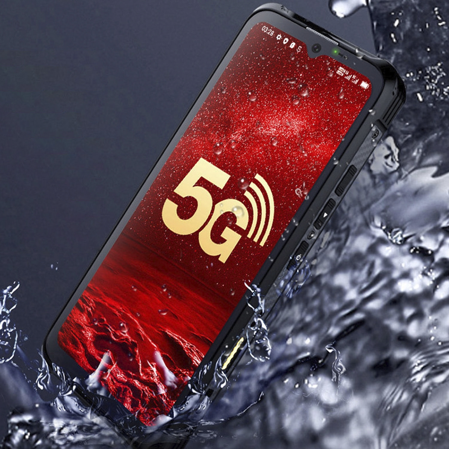 DAM Smartphone  PROFESSIONAL RUGGED S23 5G, Android 12, 12GB RAM + 256GB. Schermo 6,58''. Telecamera AI da 108 MP, visione notturna da 20 MP. Grado militare IP68/IPK69 MIL-STD-810H. Funzioni professionali. 8x1,8x17,2 cm. Colore nero